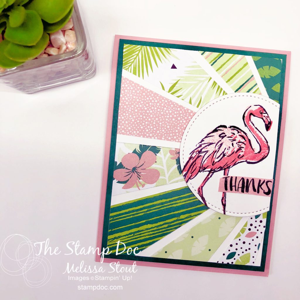 Flamingo Tropical Escape Starburst Background