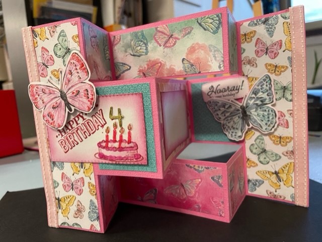 Butterfly Birthday Tri-Fold Shutter Card by Tris Thompson