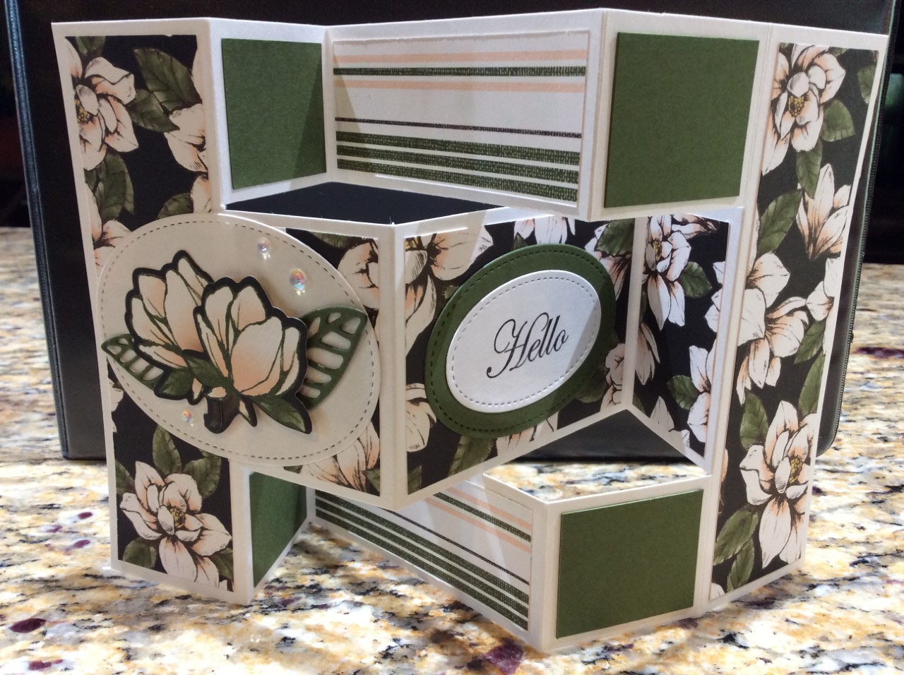 Magnolia Tri-Fold Shutter Card by Vandee Ehrhardt